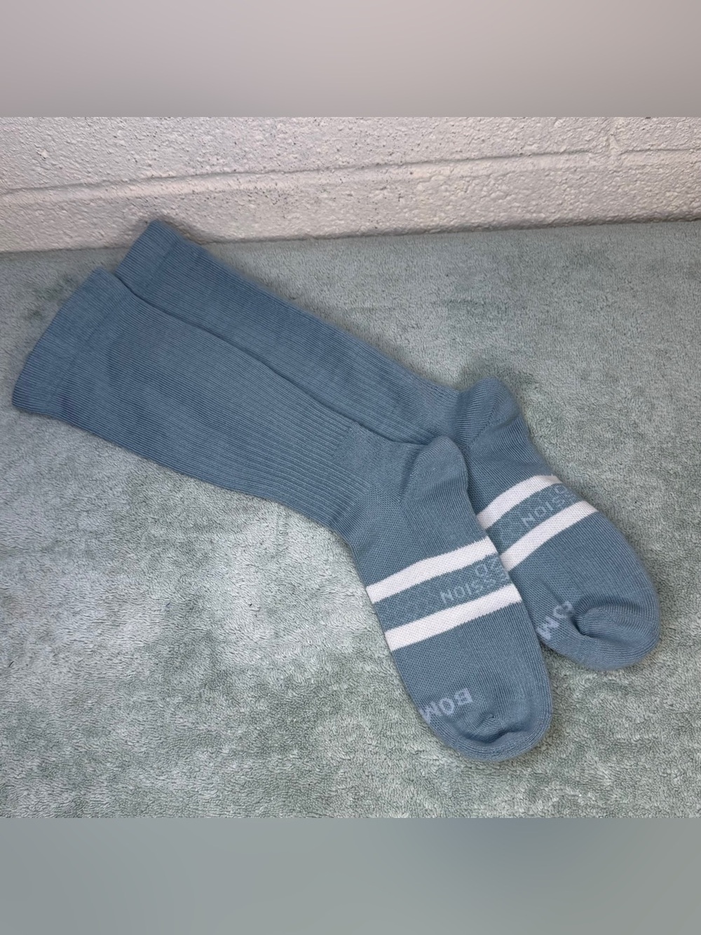 BOMBAS Women’s Everyday Compression Calf Sock (15-20mmHg Fog Harbor Size S/M